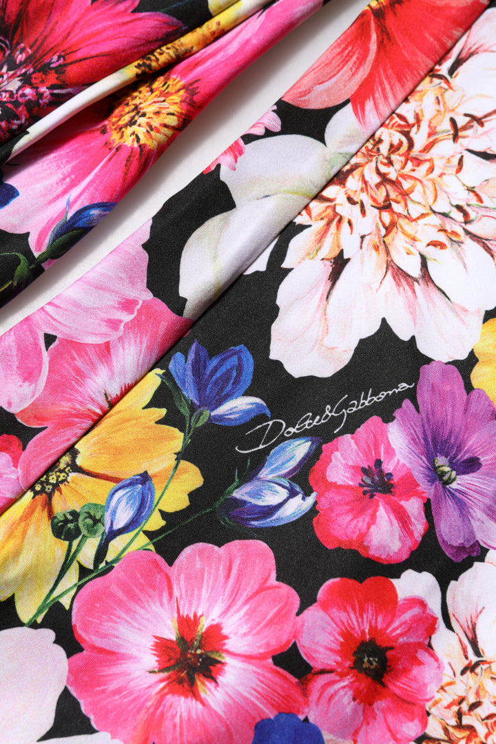 Dolce &amp; Gabbana Multicolor Floral High Waist Leggings Pants
