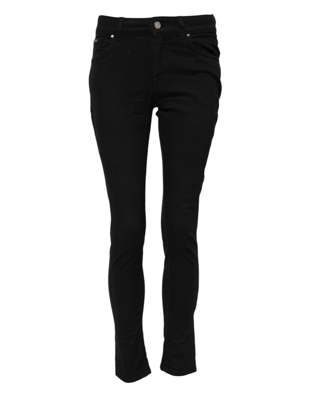 Dolce &amp; Gabbana Black Skinny Cotton Mid Waisted Denim Jeans