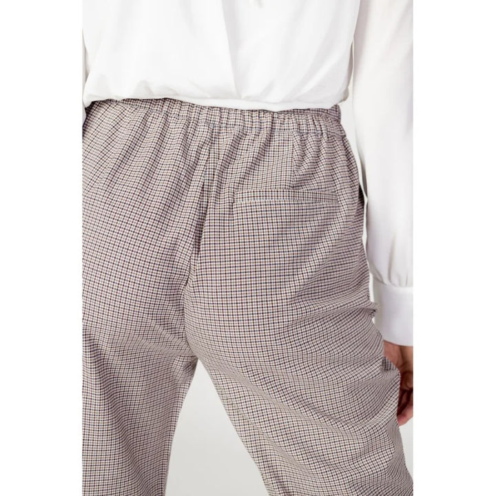 Only Beige Polyester Flared Pants