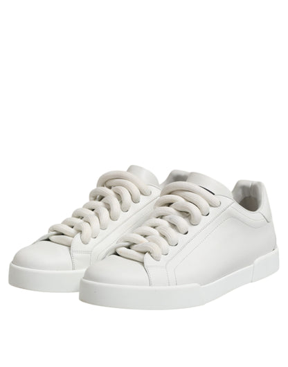 Dolce & Gabbana White Logo Lace Up Low Top Men Sneakers Shoes