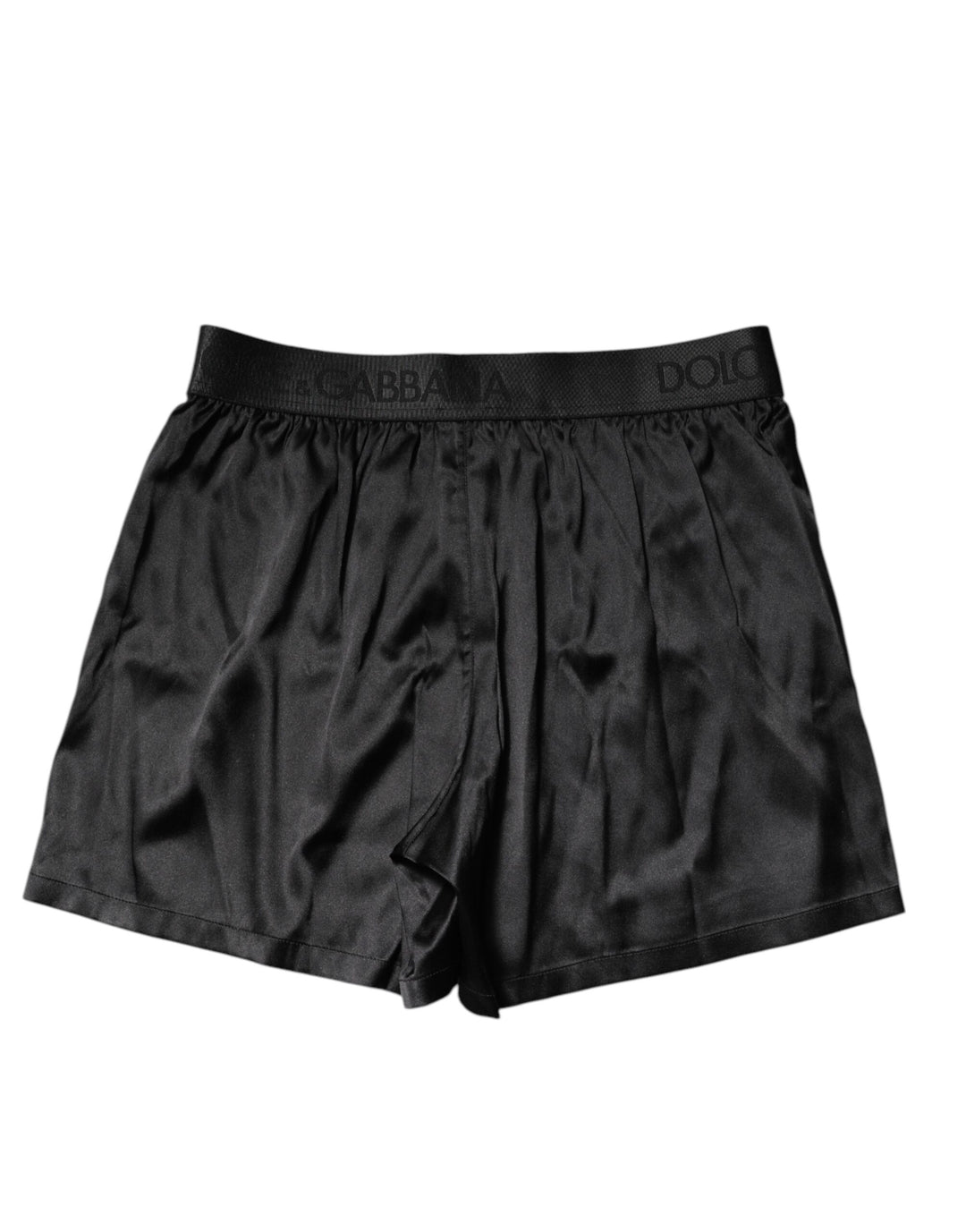 Dolce &amp; Gabbana Black Logo Waist Regular Boxer Shorts Underwear
