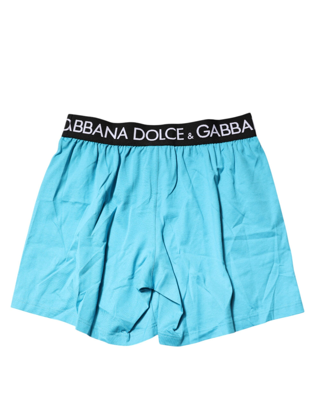 Dolce &amp; Gabbana Blue Logo Waist Regular Boxer Shorts Underwear