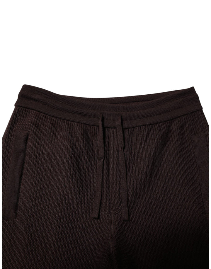 Dolce &amp; Gabbana Brown Cashmere Men Jogger Sweatpants Pants