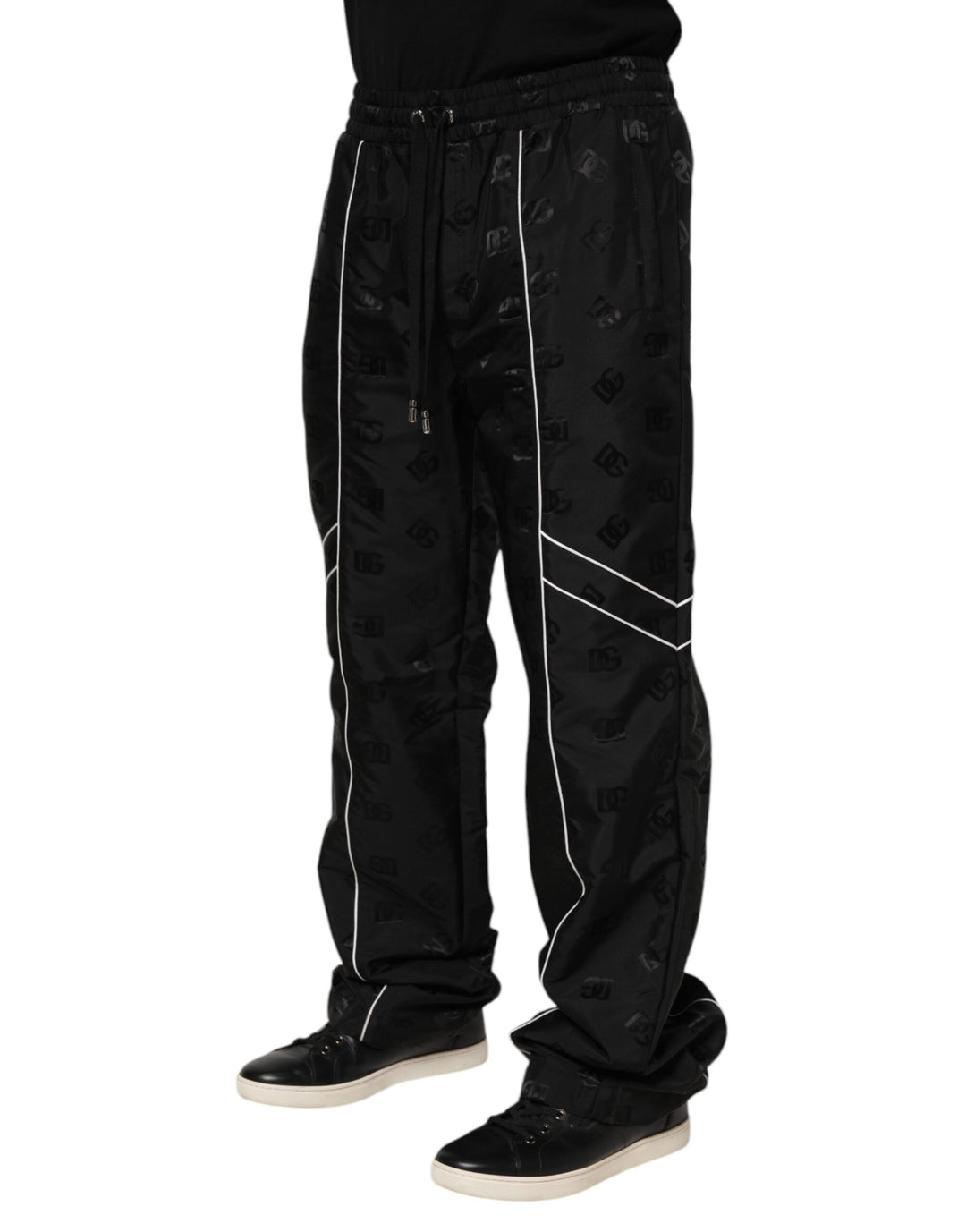 Dolce &amp; Gabbana Black Cotton Straight Jogger Sweatpants Pants