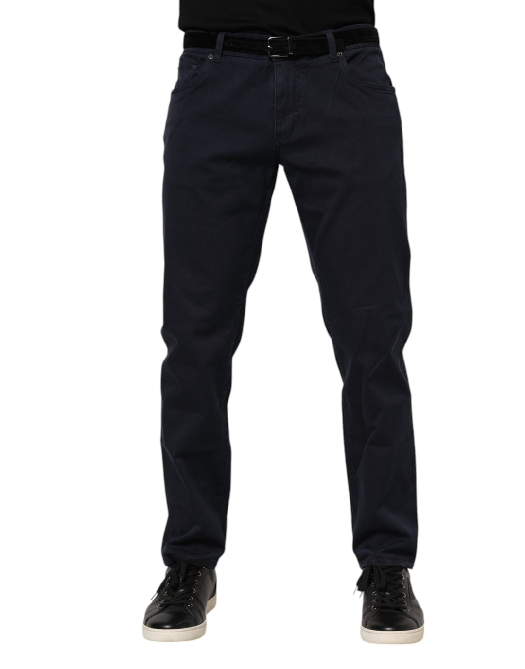 Dolce &amp; Gabbana Blue Cotton Tapered Denim Jeans