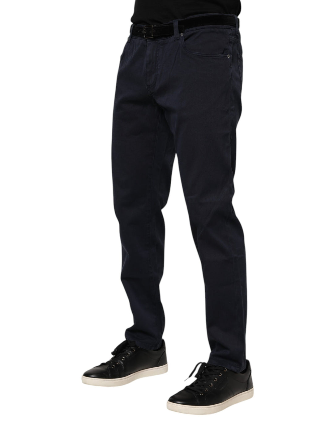 Dolce &amp; Gabbana Blue Cotton Tapered Denim Jeans