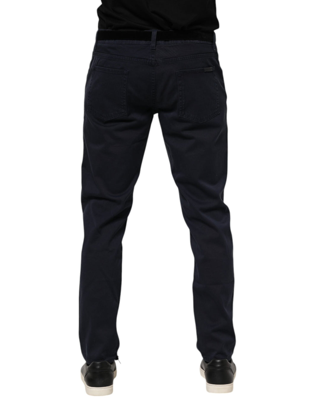 Dolce &amp; Gabbana Blue Cotton Tapered Denim Jeans