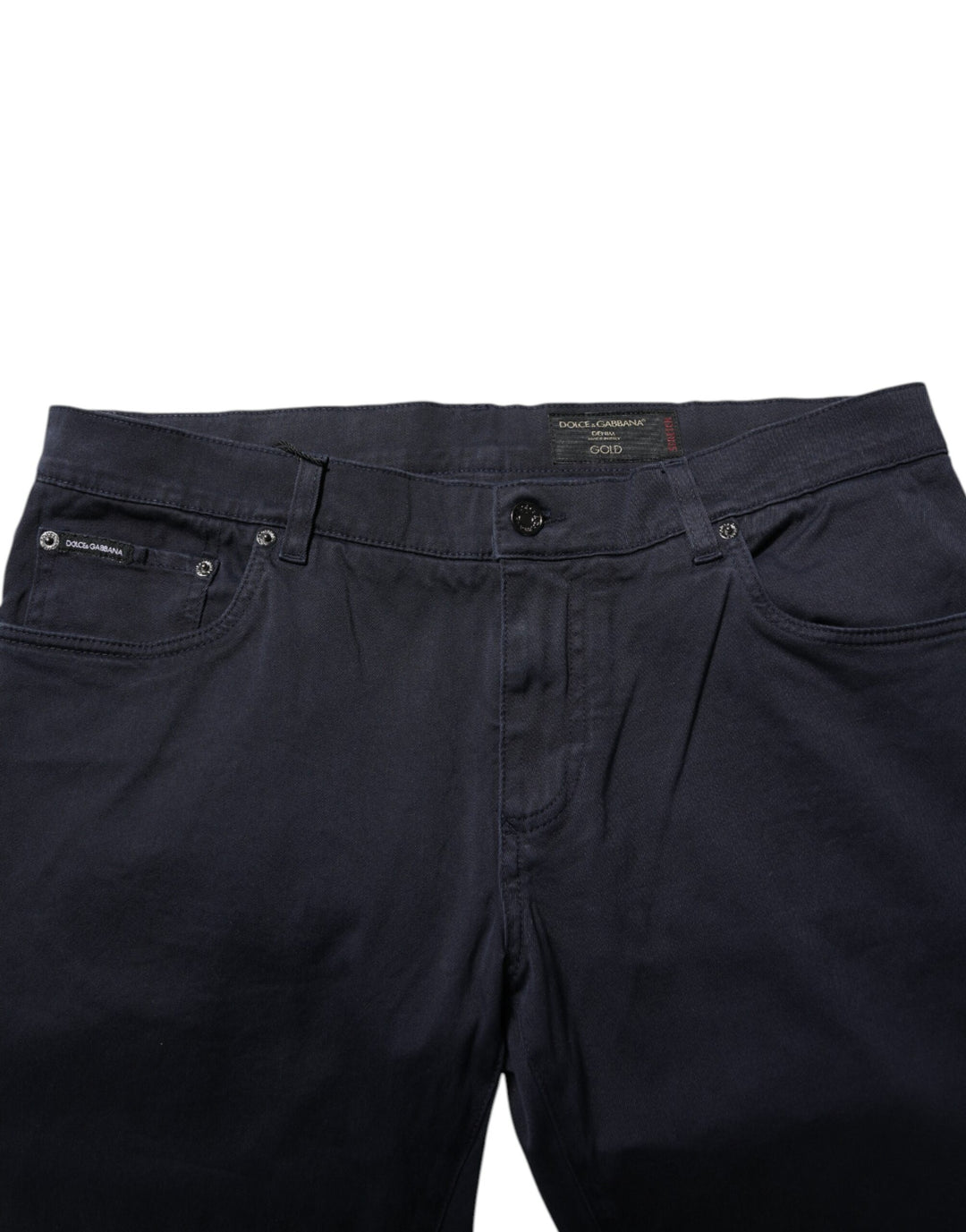 Dolce &amp; Gabbana Blue Cotton Tapered Denim Jeans