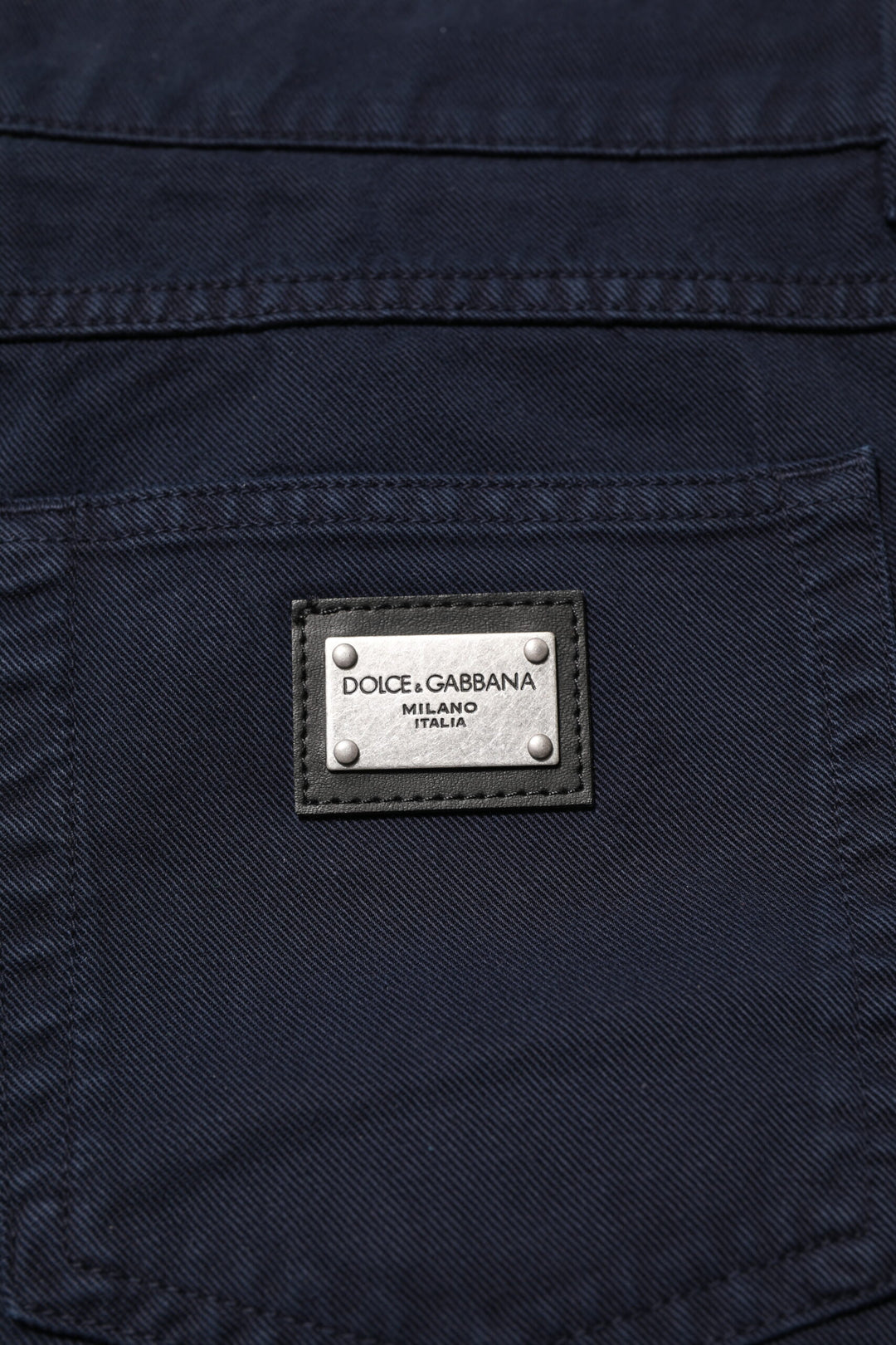 Dolce &amp; Gabbana Black Cotton Tapered Denim Jeans
