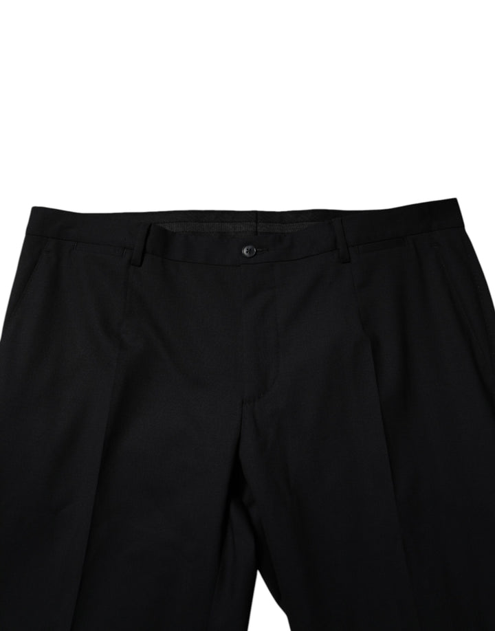 Dolce &amp; Gabbana Black Wool Formal Dress Pants