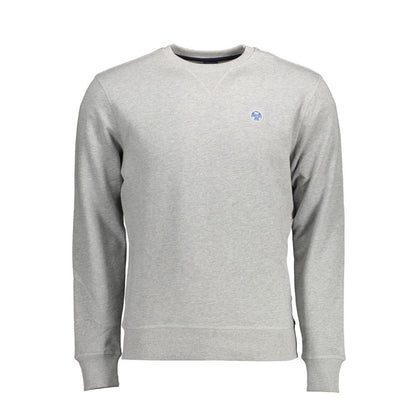 North Sails Grigio Cotton Men Sweatshirt