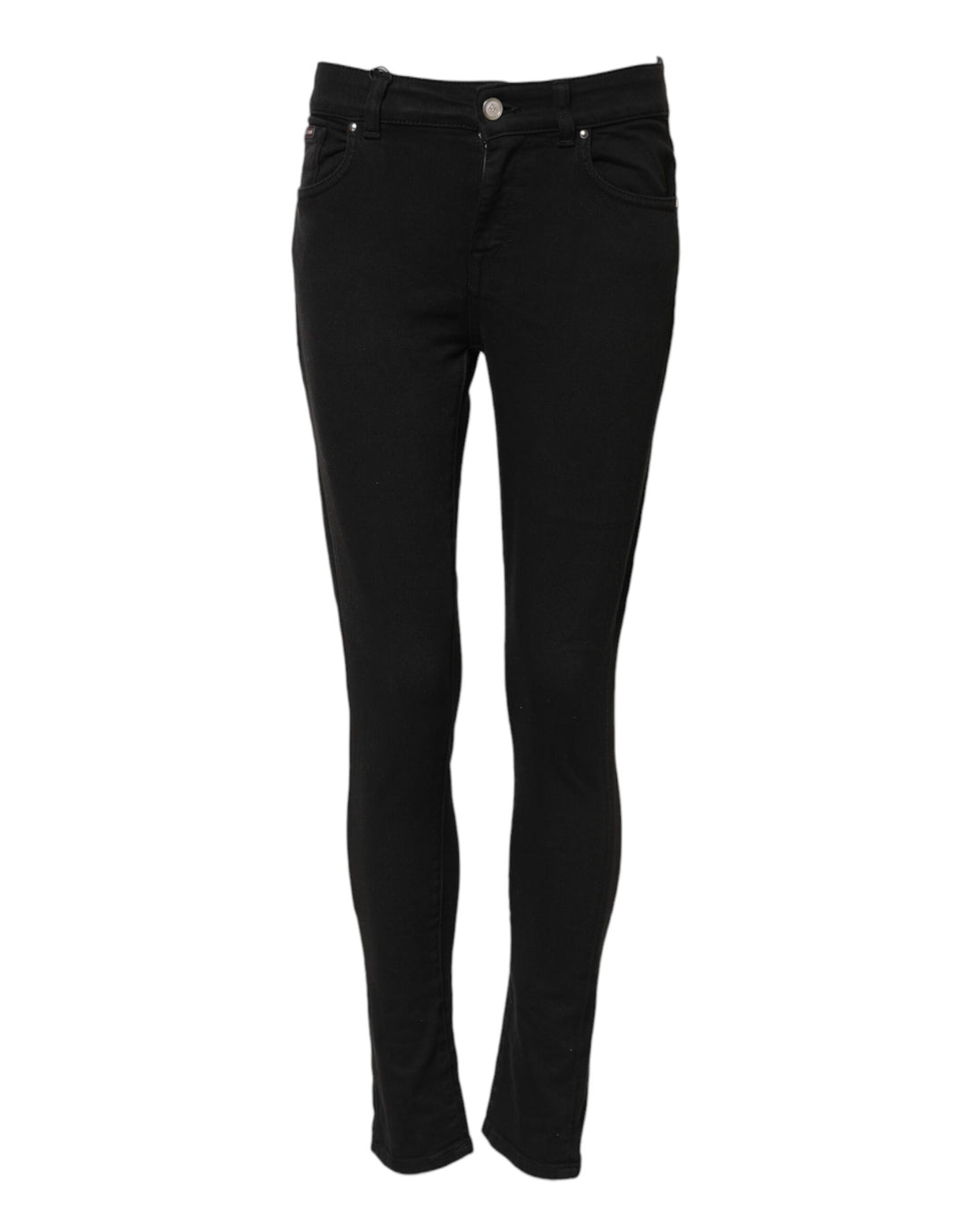 Dolce &amp; Gabbana Black Cotton Stretch Slim Fit Denim Jeans