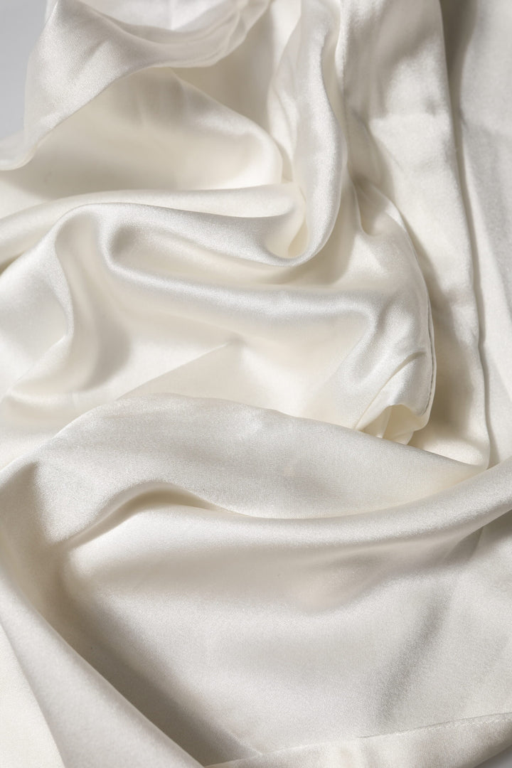 Dolce &amp; Gabbana Ivory Silk Tapered High Waist Pants