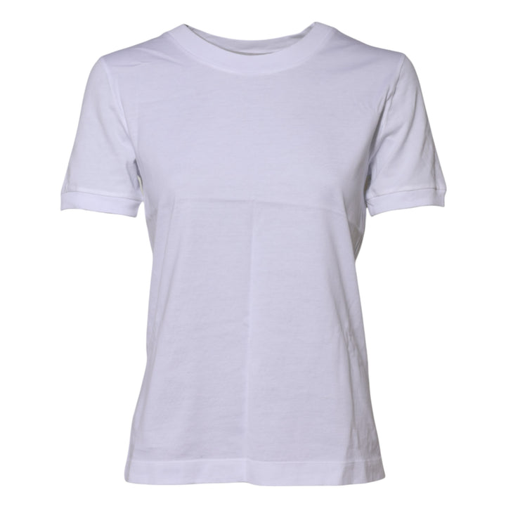 Dolce &amp; Gabbana White Cotton Round Neck Short Sleeves T-shirt