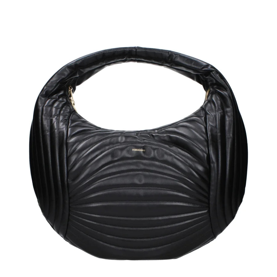 Salvatore Ferragamo Black Leather Handbag
