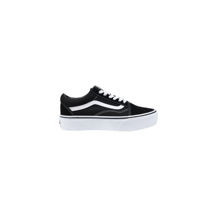 Vans Black And White Fabric Platform Sneakers