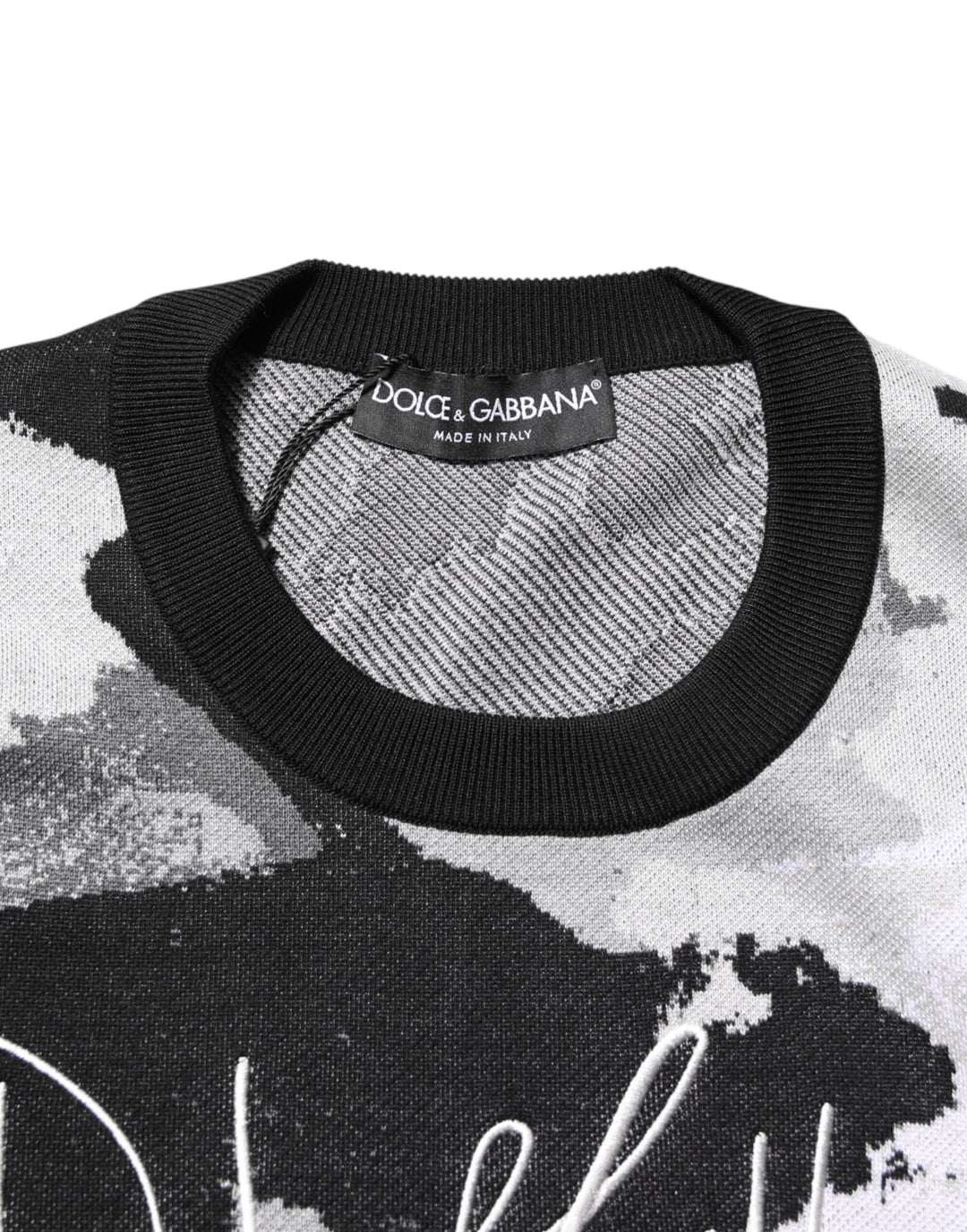 Dolce &amp; Gabbana Multicolor Silk Camouflage Pullover Sweater