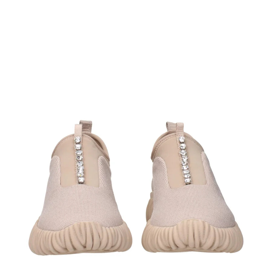 Miu Beige Fabric Sneakers