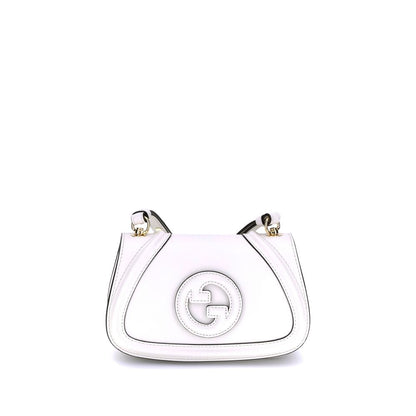 Gucci White Calf Leather Bos Taurus Handbag