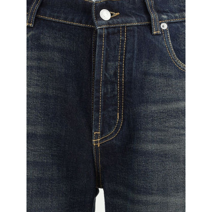 Alexander McQueen Blue Cotton Jeans Denim