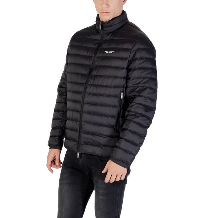 Armani Exchange Black Polyamide Coat