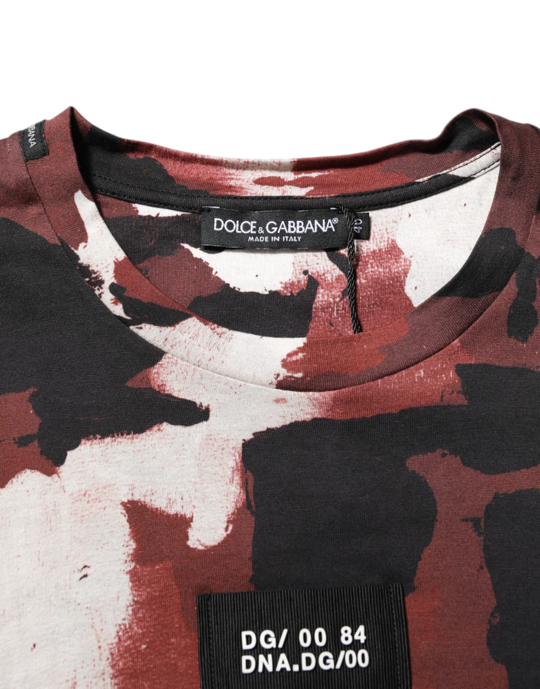 Dolce &amp; Gabbana Multicolor Camouflage Men Crew Neck T-shirt