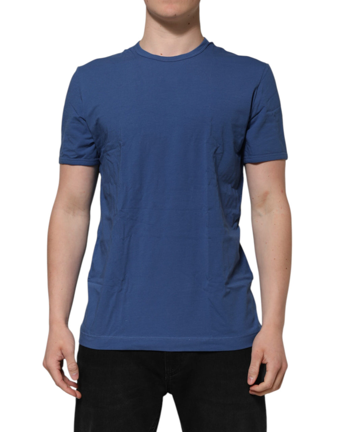 Dolce &amp; Gabbana Blue Cotton Men Round Neck Underwear T-shirt