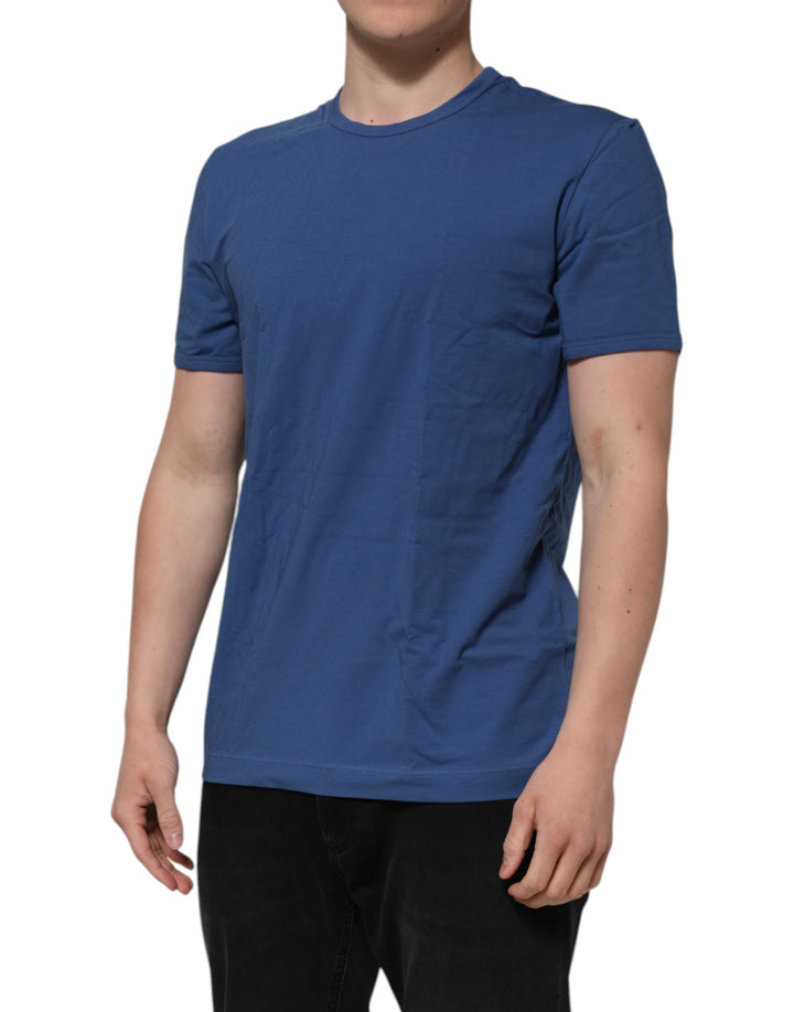 Dolce &amp; Gabbana Blue Cotton Men Round Neck Underwear T-shirt