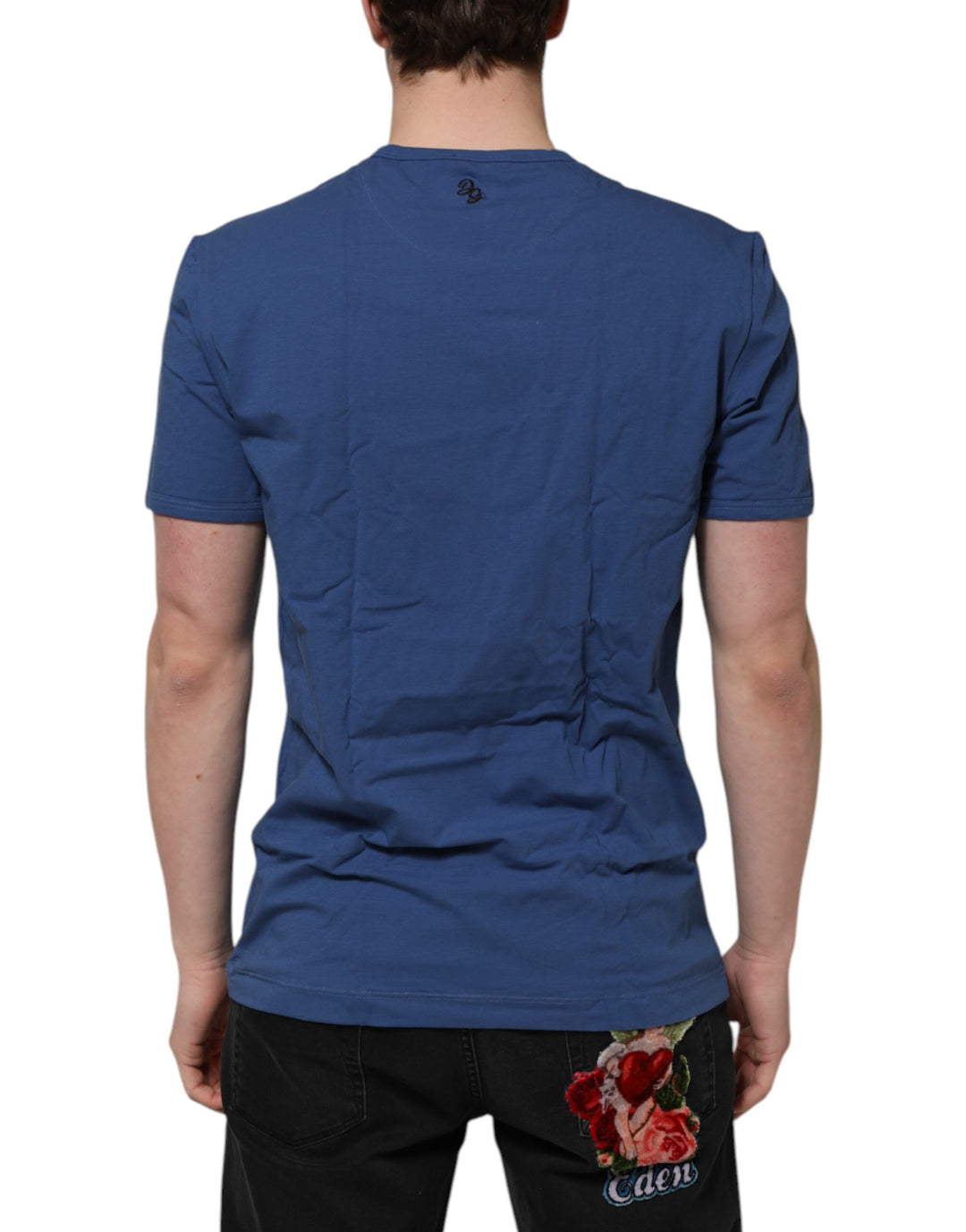 Dolce &amp; Gabbana Blue Cotton Men Round Neck Underwear T-shirt
