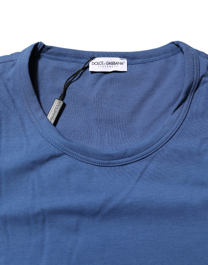 Dolce &amp; Gabbana Blue Cotton Men Round Neck Underwear T-shirt