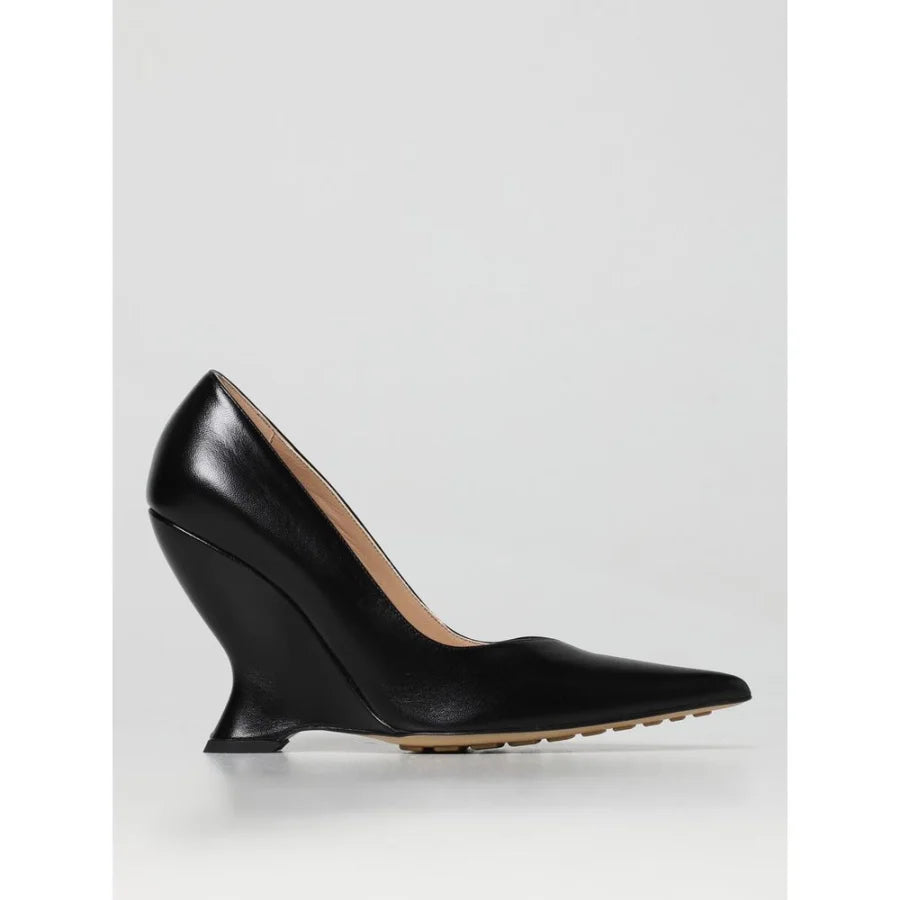 Bottega Veneta Black Leather High Heel Pumps