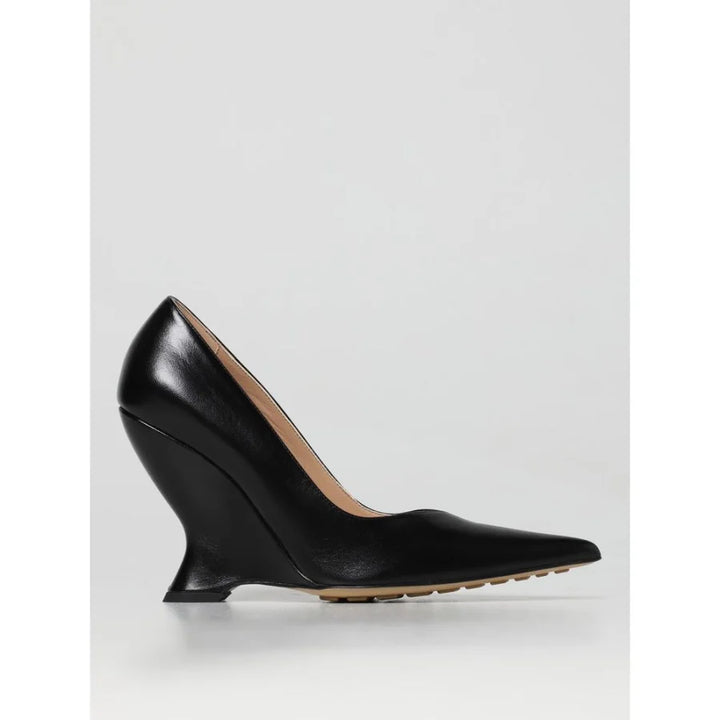 Bottega Veneta Black Leather High Heel Pumps