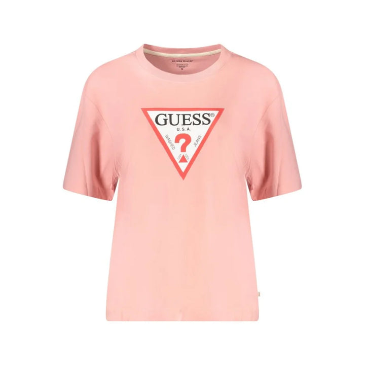 Guess Jeans Pink Organic Cotton Women T-Shirt