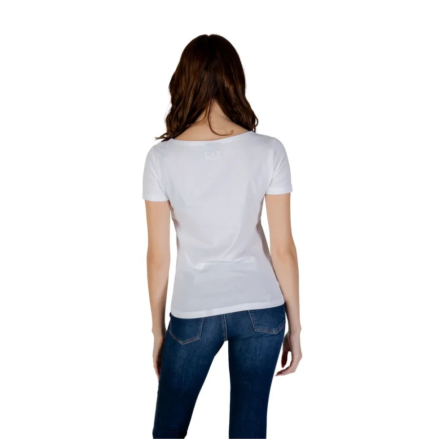 EA7 Emporio Armani White Cotton T-Shirt
