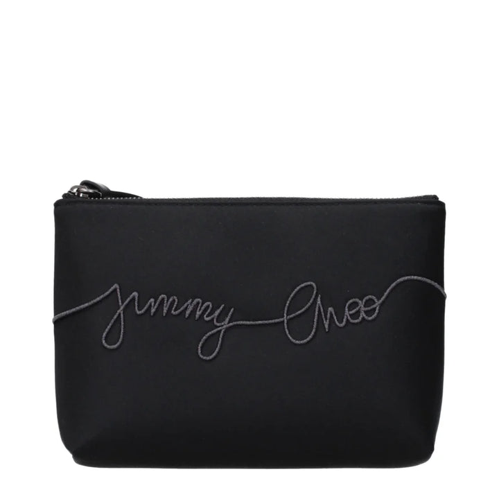 Jimmy Choo Black Satin Clutch Bag