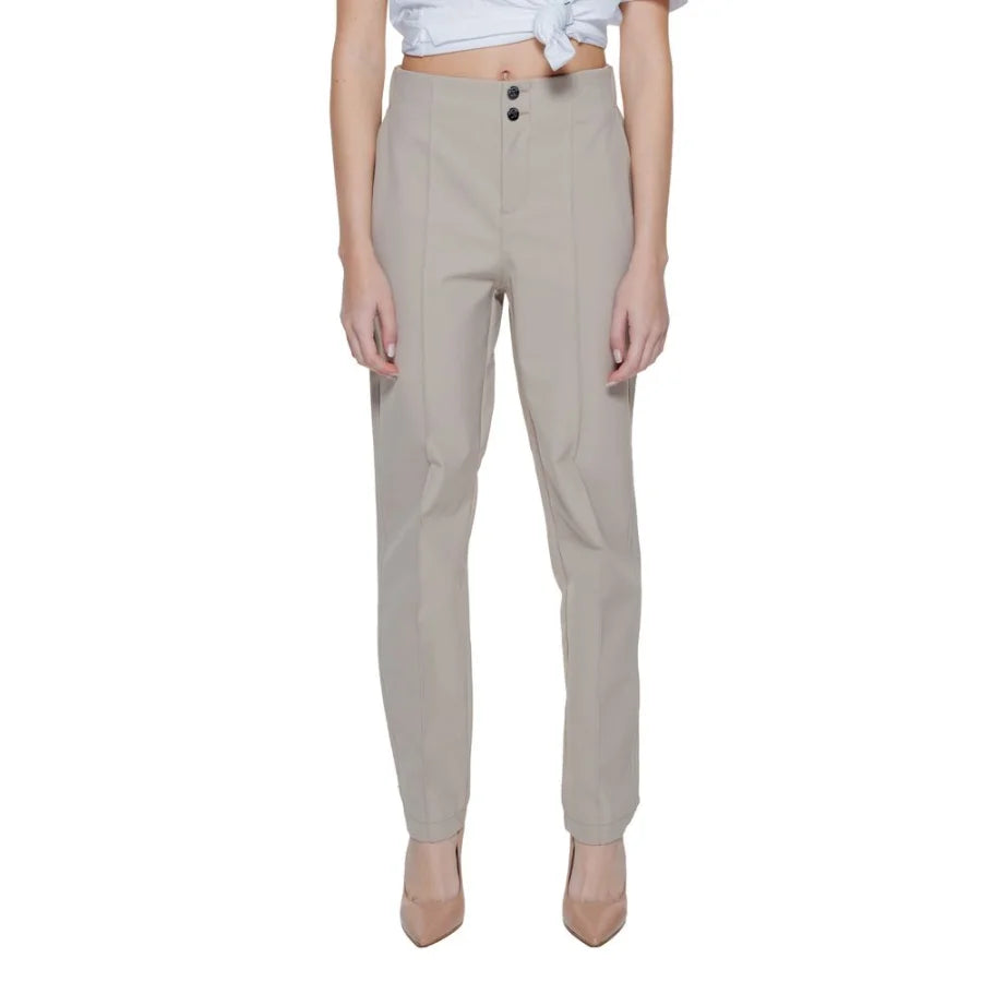 Street One Beige Polyamide Cropped Pants