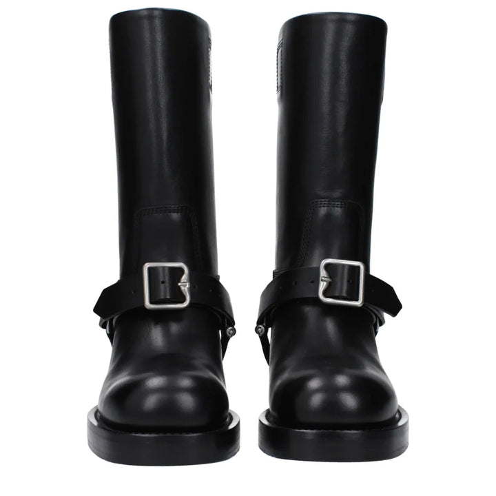 Burberry Black Leather Boots