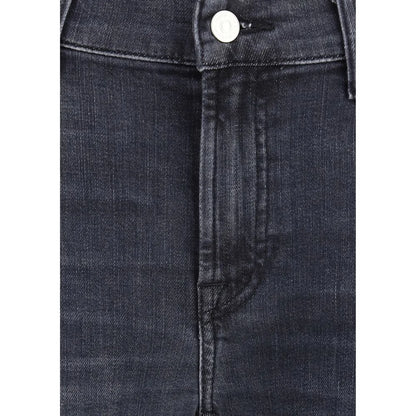 7FOR Black Cotton Bootcut Jeans