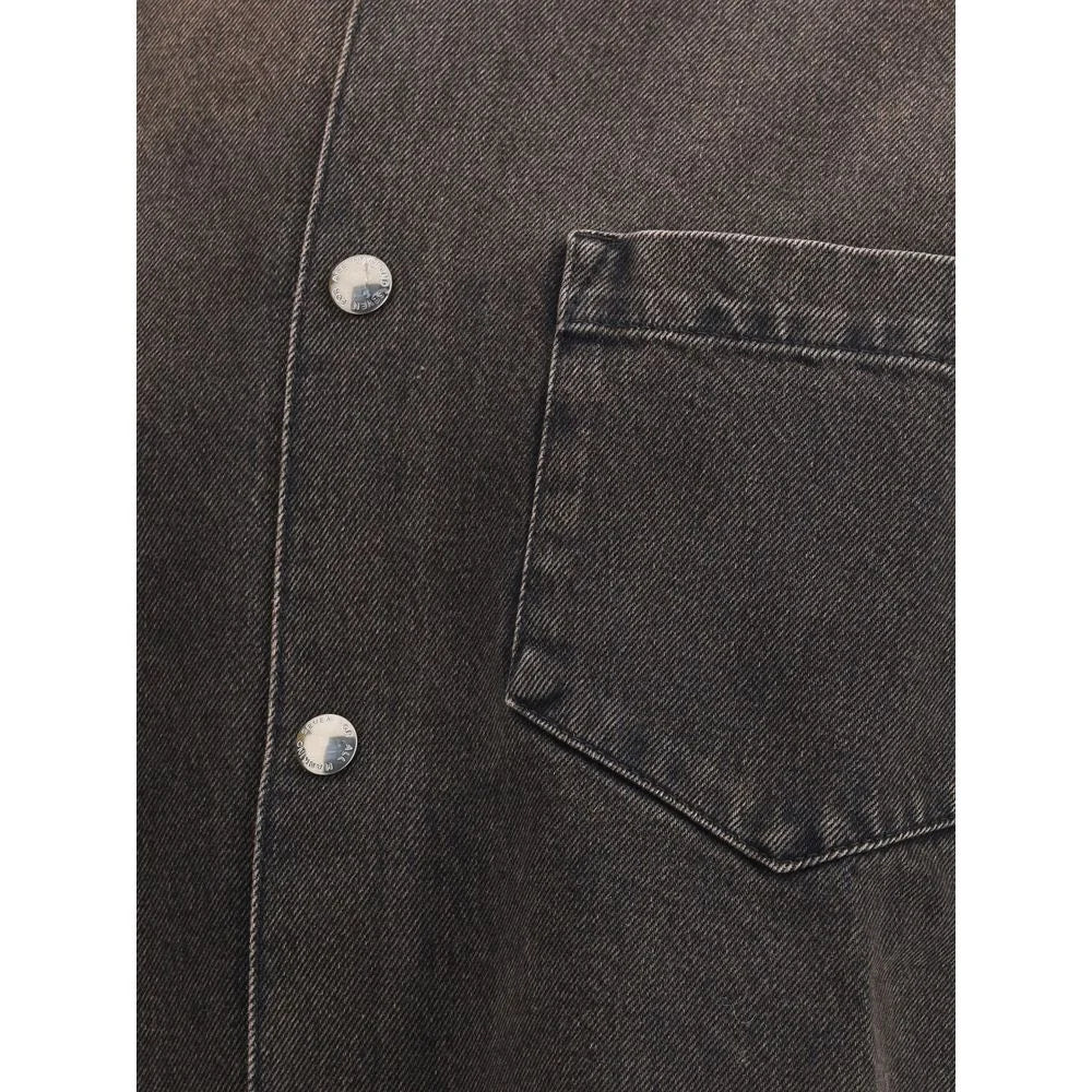 7FOR Black Cotton Denim Jacket