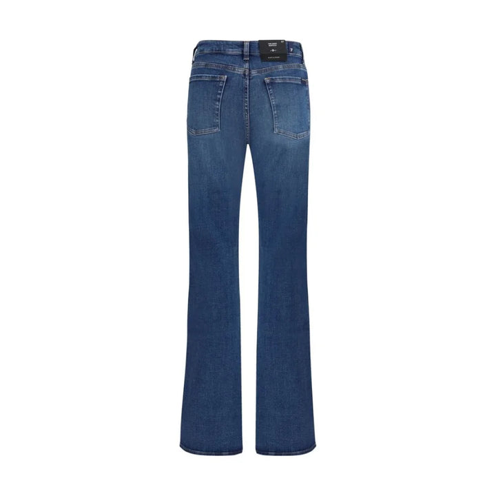 7FOR Blue Cotton Bootcut Jeans