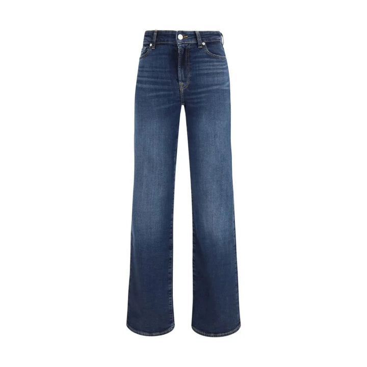 7FOR Blue Cotton Bootcut Jeans
