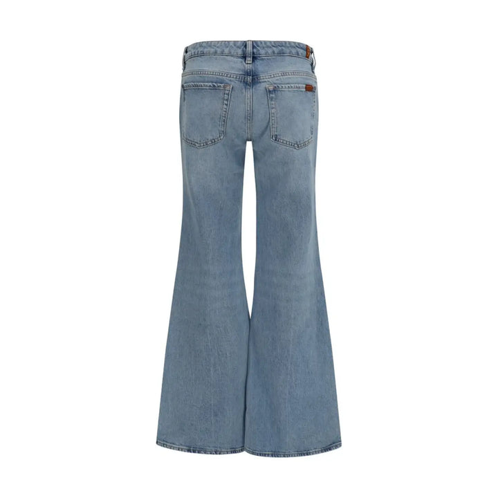 7for Blue Cotton Flared Jeans