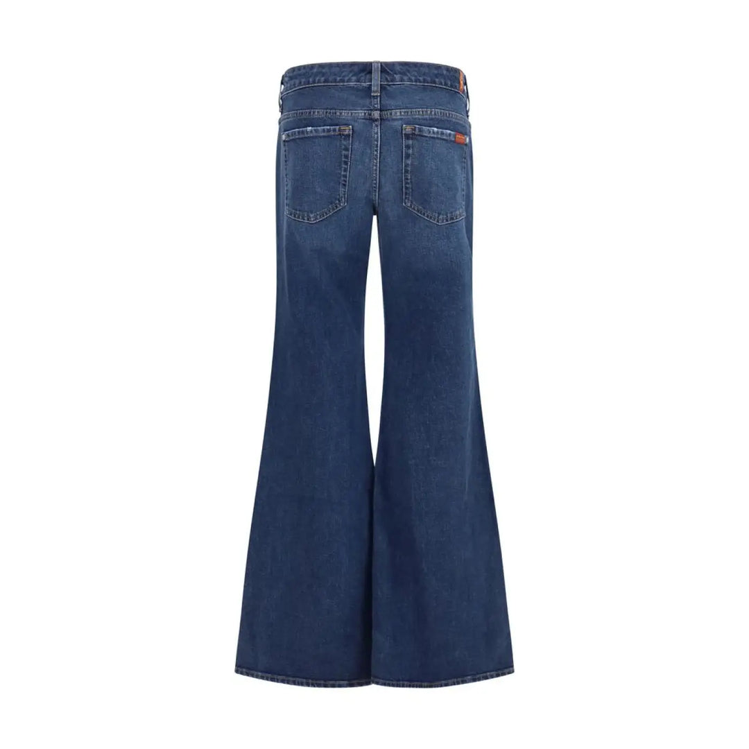 7for Blue Cotton Flared Jeans