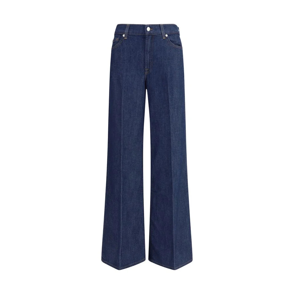 7FOR Blue Cotton Jeans Denim