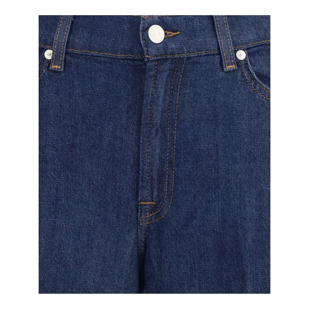 7FOR Blue Cotton Jeans Denim
