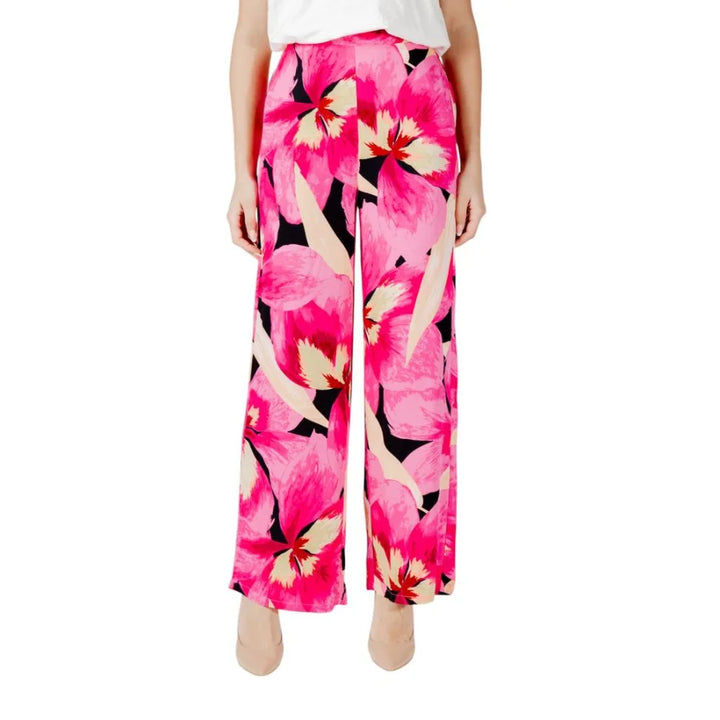 Only Pink Viscose Casual Pants