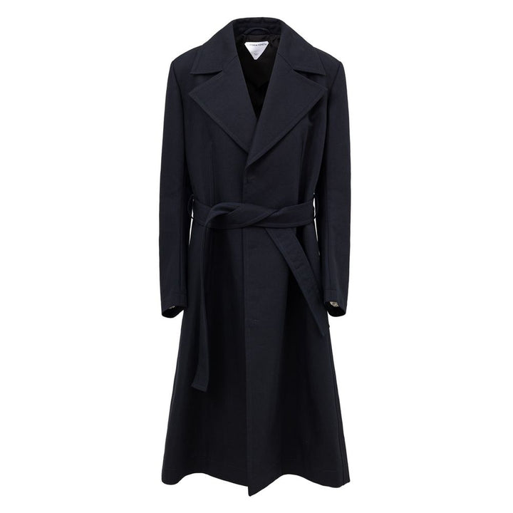 Bottega Veneta Blue Cotton Trench Coat