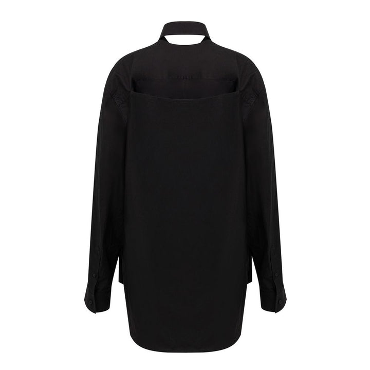Balenciaga Black Cotton Long Dress