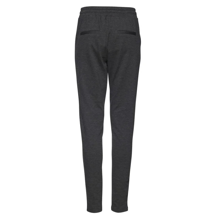 ICHI Gray Polyester Casual Pants