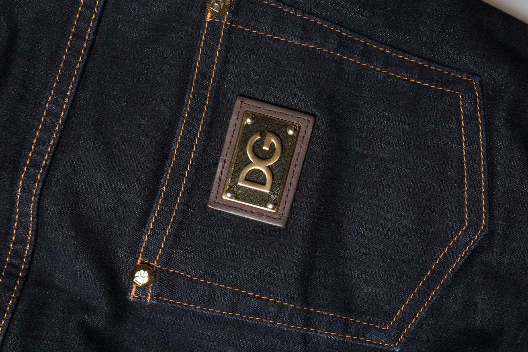 Dolce &amp; Gabbana Blue Cotton PRETTY LowWaist Skinny Denim Jeans